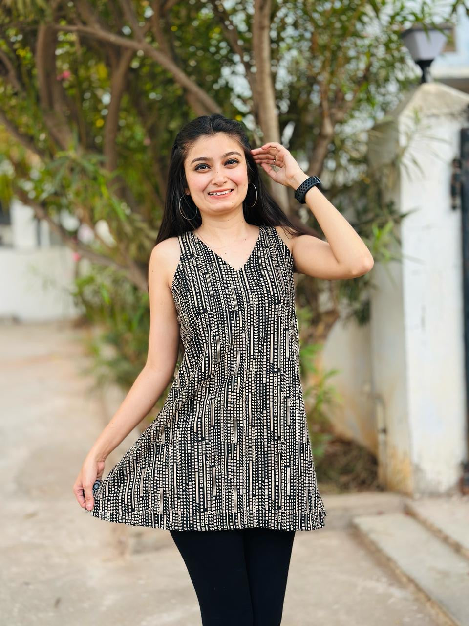 Cotton Sleeveless A line top