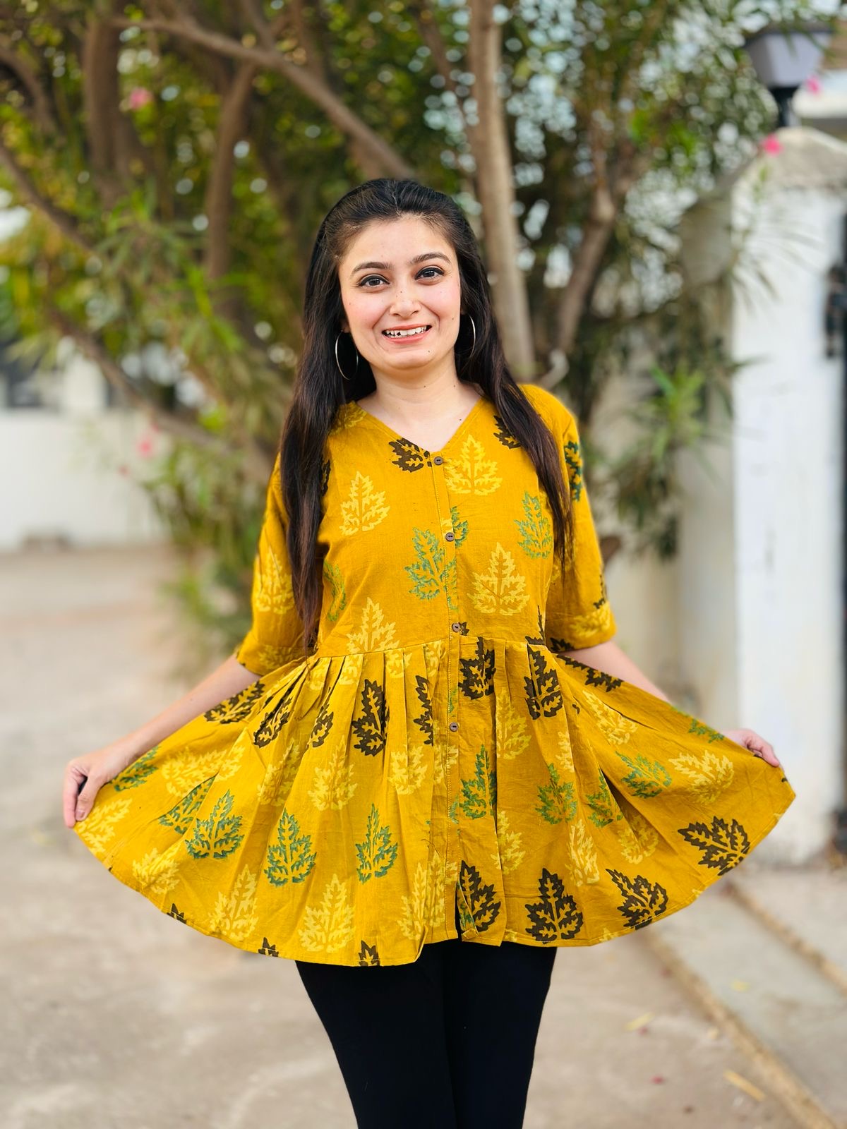 Cotton Short Frock style top