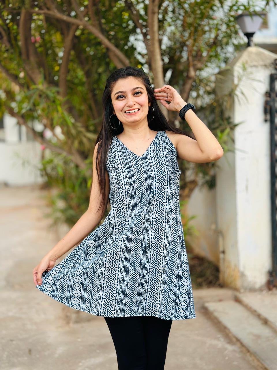 Cotton Sleeveless A line top