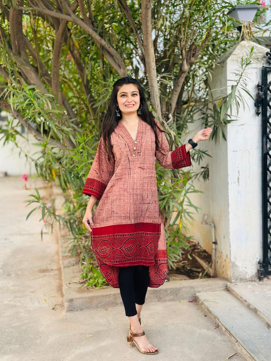 Cotton Up down style kurti