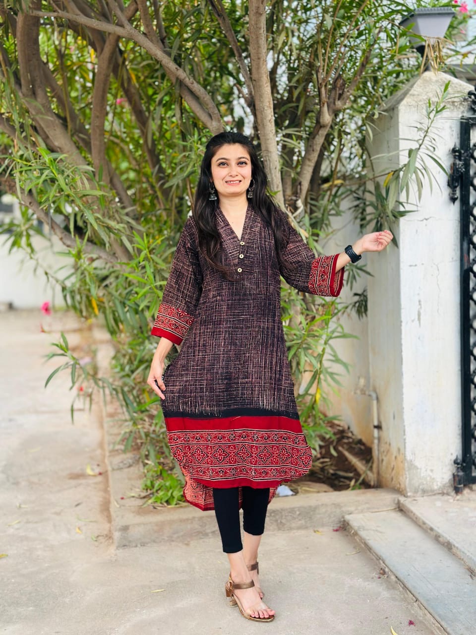 Cotton Up down style kurti