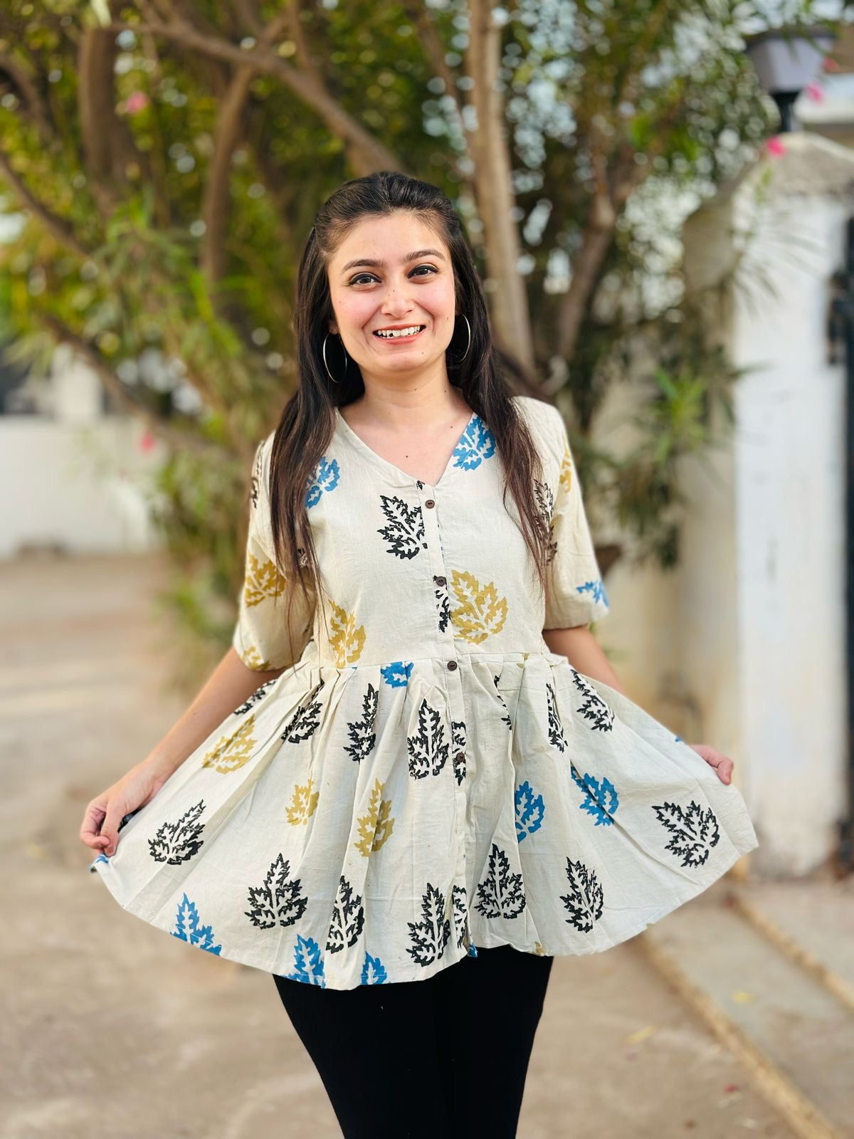 Cotton Short Frock style top