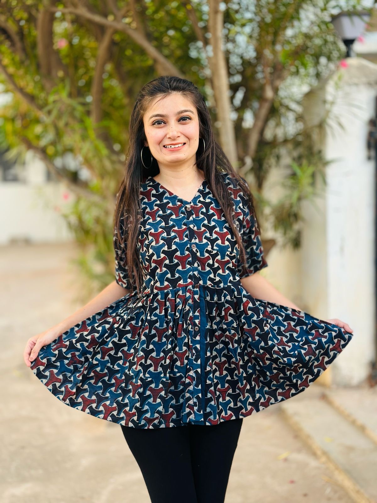 Cotton Short Frock style top