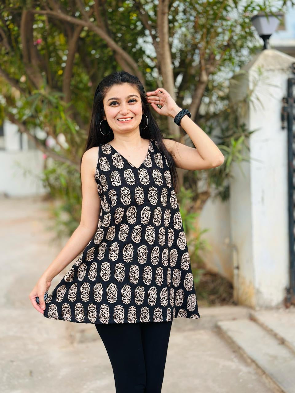 Cotton Sleeveless A line top