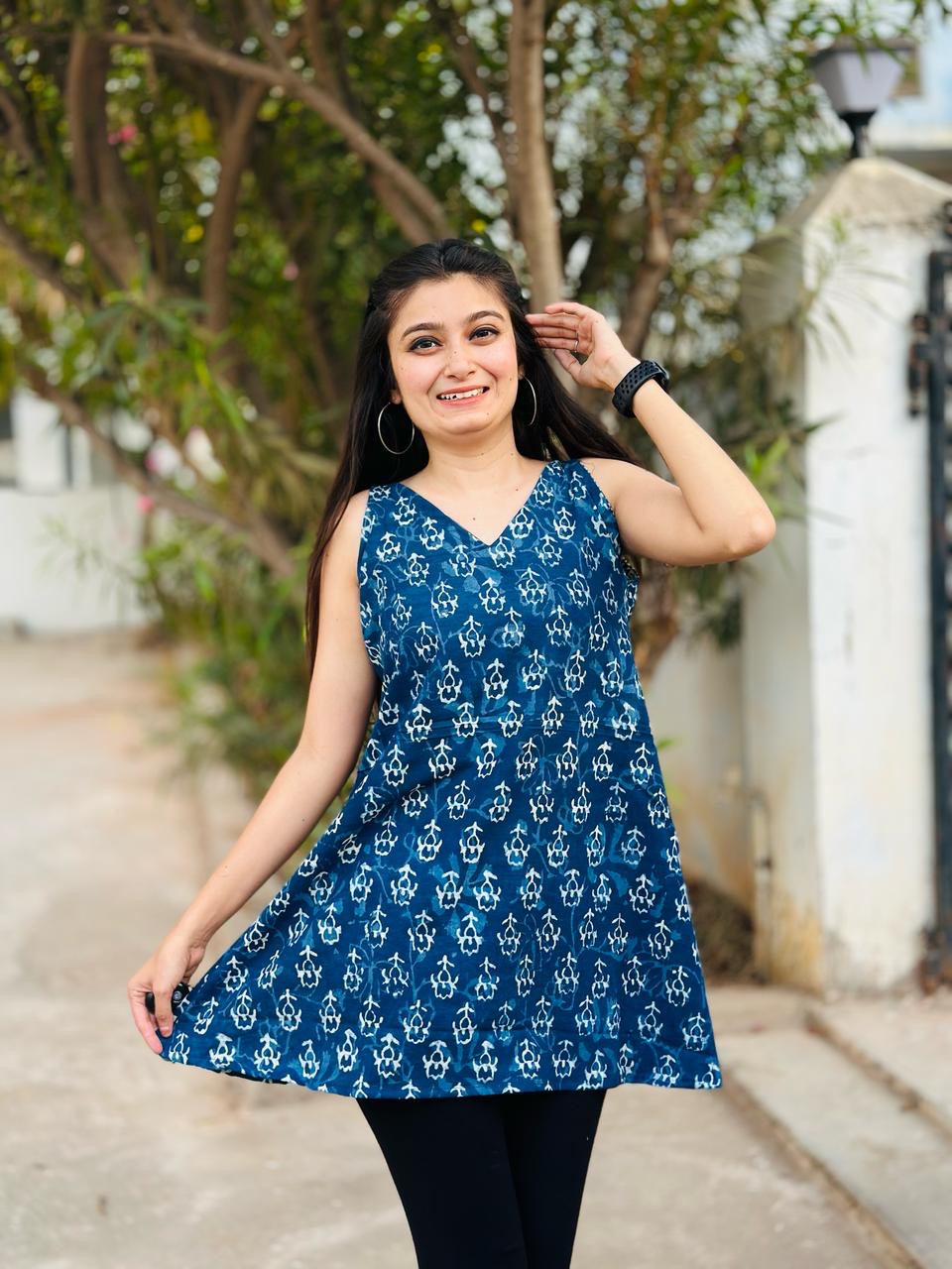 Cotton Sleeveless A line top