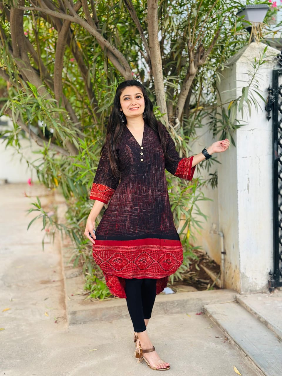 Cotton Up down style kurti