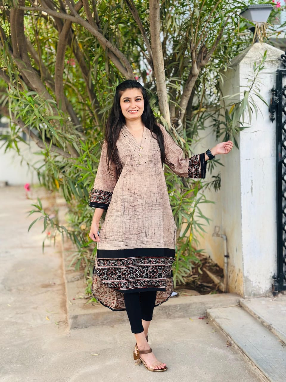 Cotton Up down style kurti