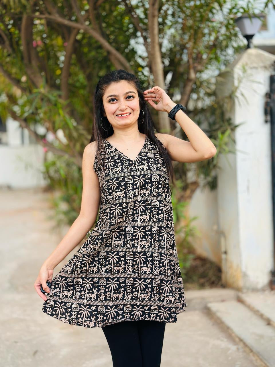 Cotton Sleeveless A line top