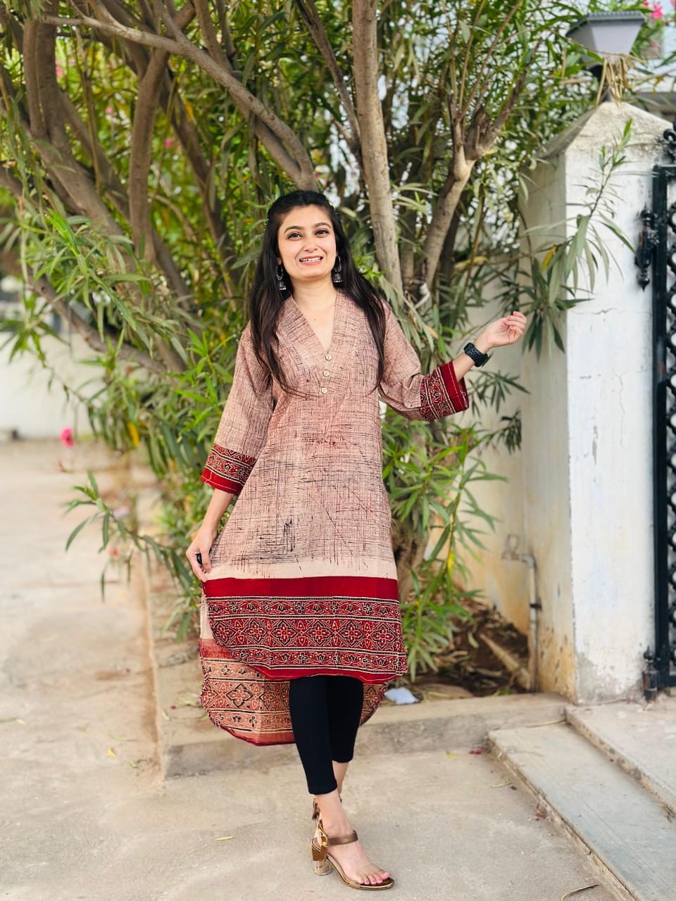 Cotton Up down style kurti