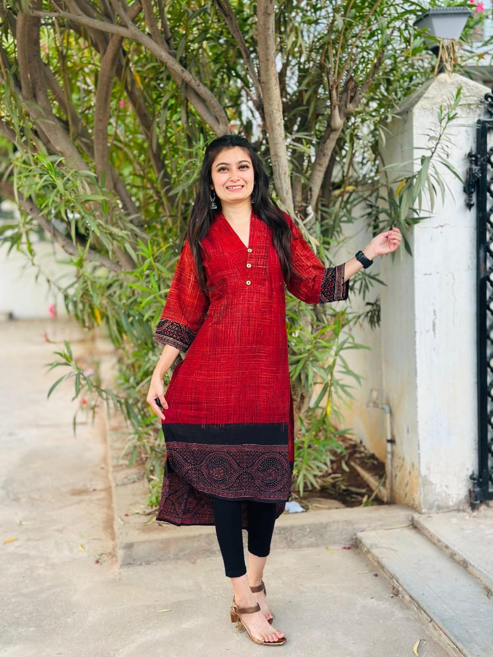 Cotton Up down style kurti