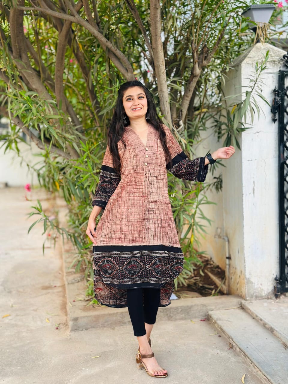 Cotton Up down style kurti