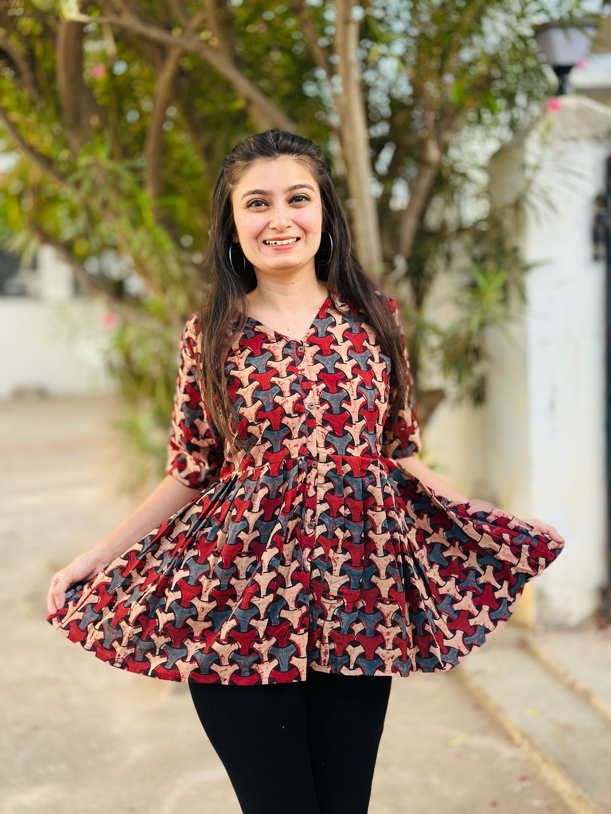 Cotton Short Frock style top